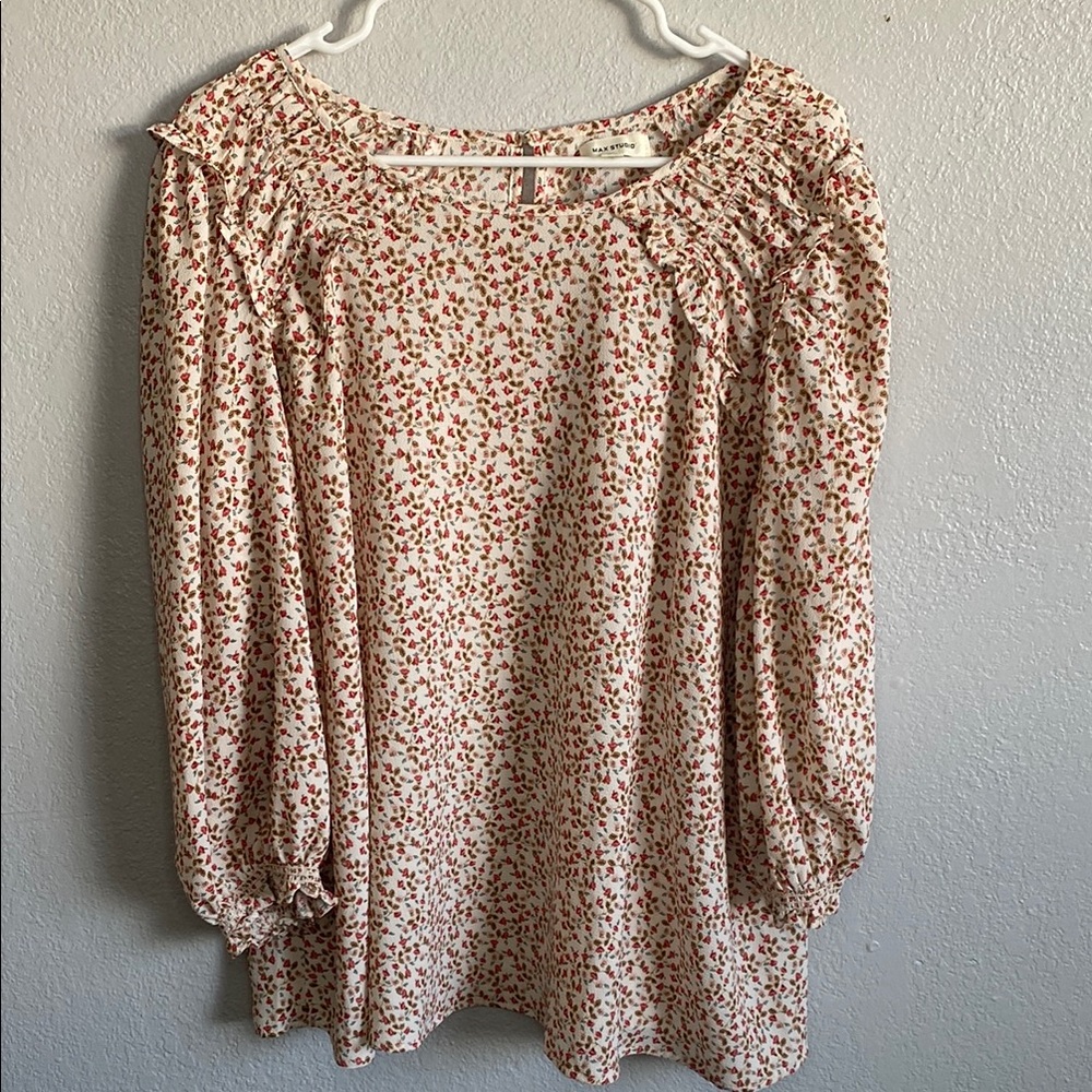 Max Studio Floral Print Blouse